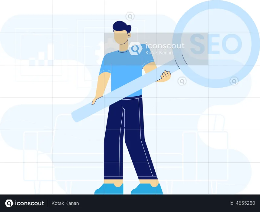 SEO Keyword Search  Illustration