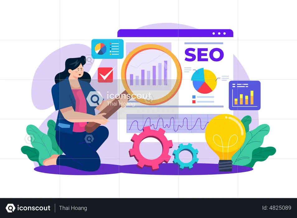 SEO Manager  Illustration