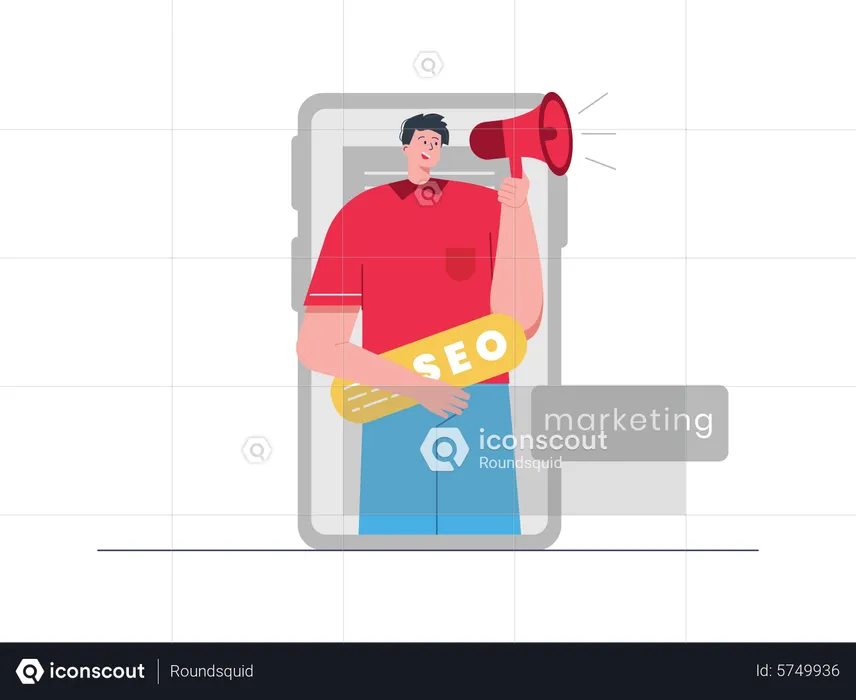 SEO Marketing  Illustration