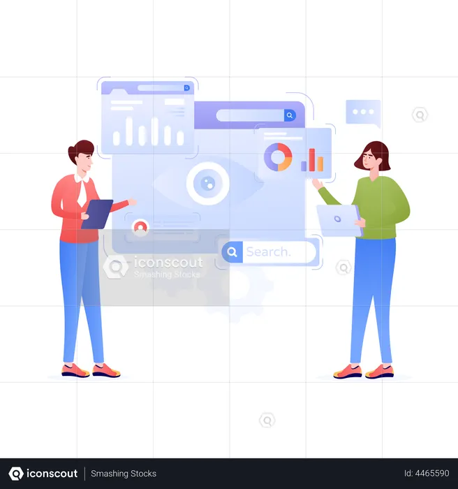 SEO Monitoring  Illustration