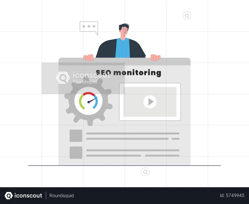 Seo Monitoring  Illustration