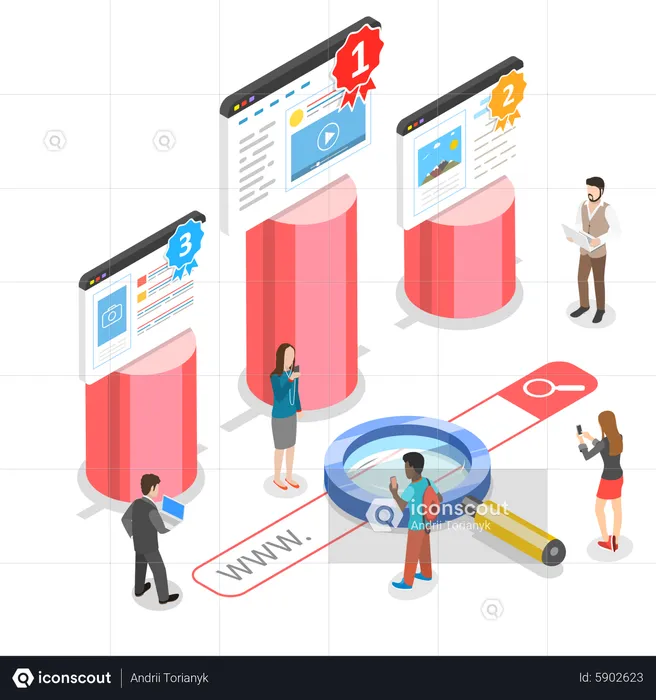 SEO-Ranking  Illustration