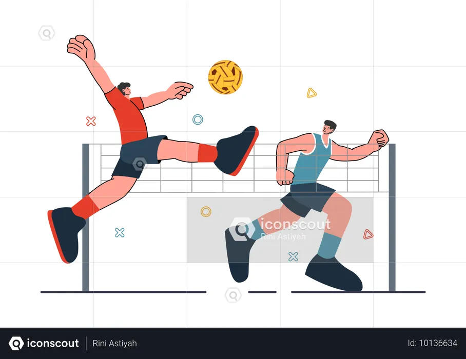 Sepak Takraw Esportes  Ilustração