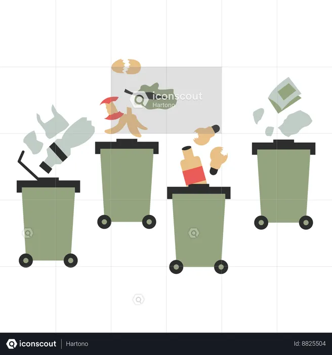 Separación de basura  Ilustración