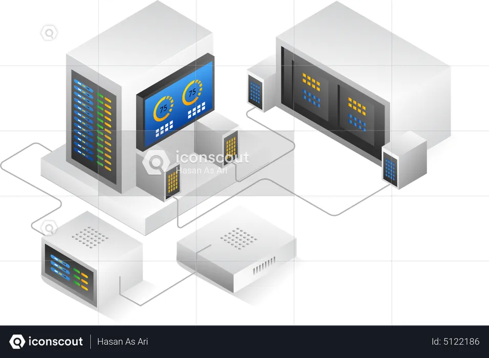 Server analysis control box  Illustration