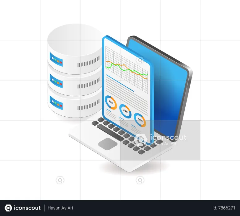 Server data performance  Illustration