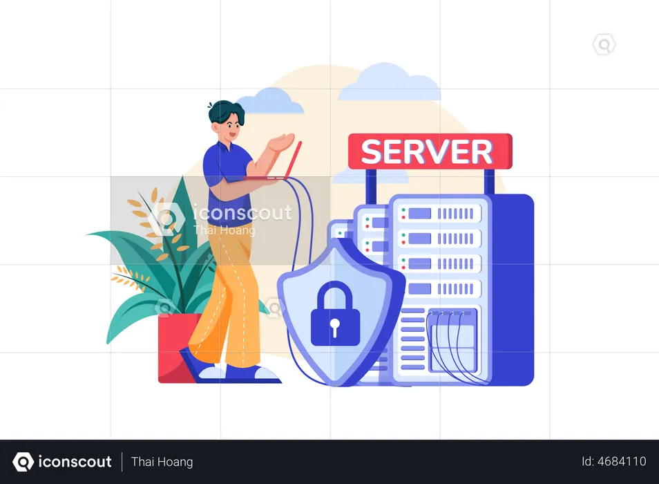 Server Data Security  Illustration