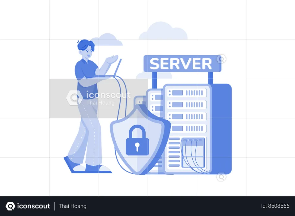 Server Data Security  Illustration