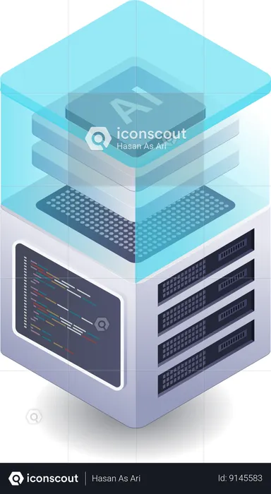 Server development management  Illustration