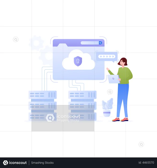 Server-Hosting  Illustration