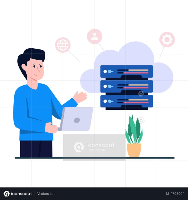 Server Hosting  Illustration