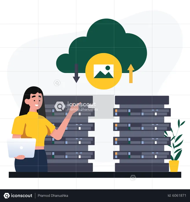 Server hosting  Illustration