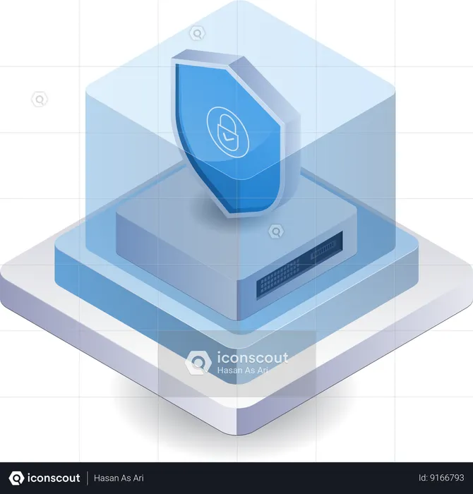 Server maintenance data security  Illustration