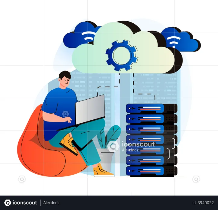 Server Management  Illustration