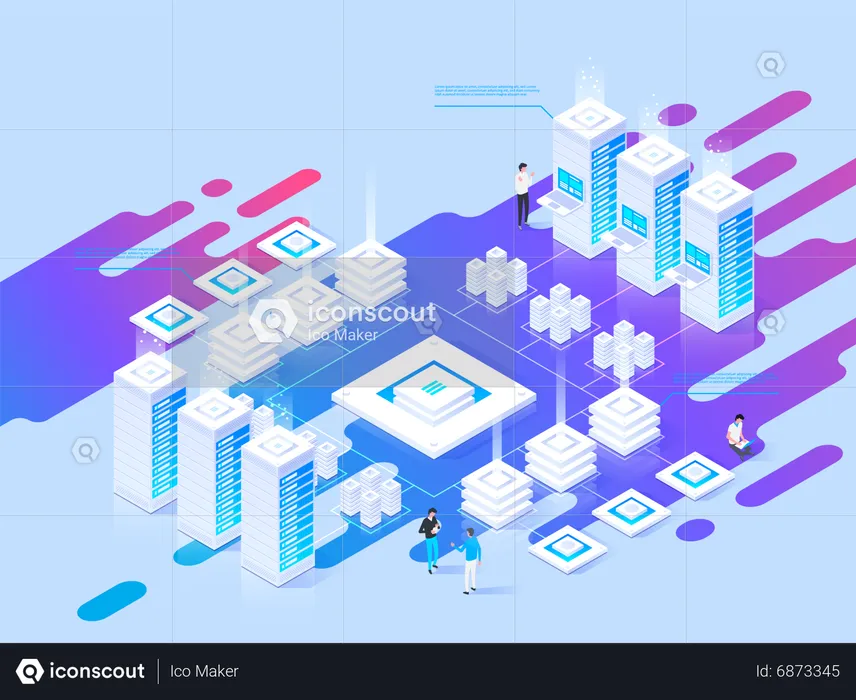 Server management  Illustration