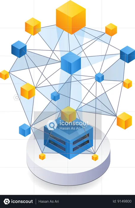 Server network  Illustration