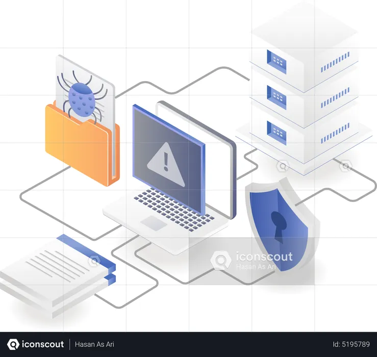 Server-Schwachstellenanalyse  Illustration