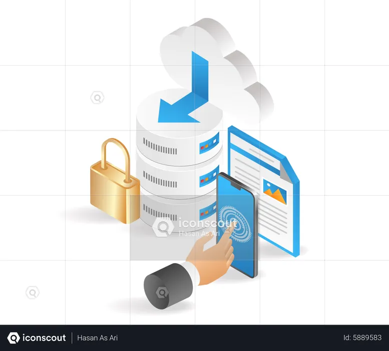 Server-Sicherheitskontrolle  Illustration