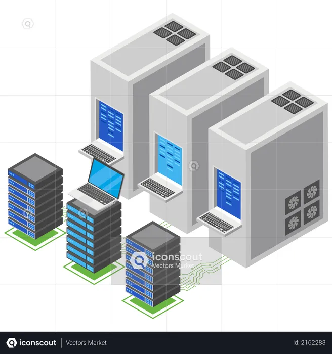 Server super Computer  Illustration