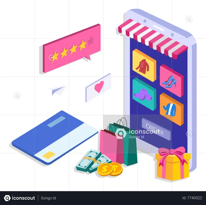 Service d'achat en ligne  Illustration