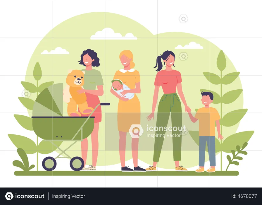 Service de baby-sitter  Illustration