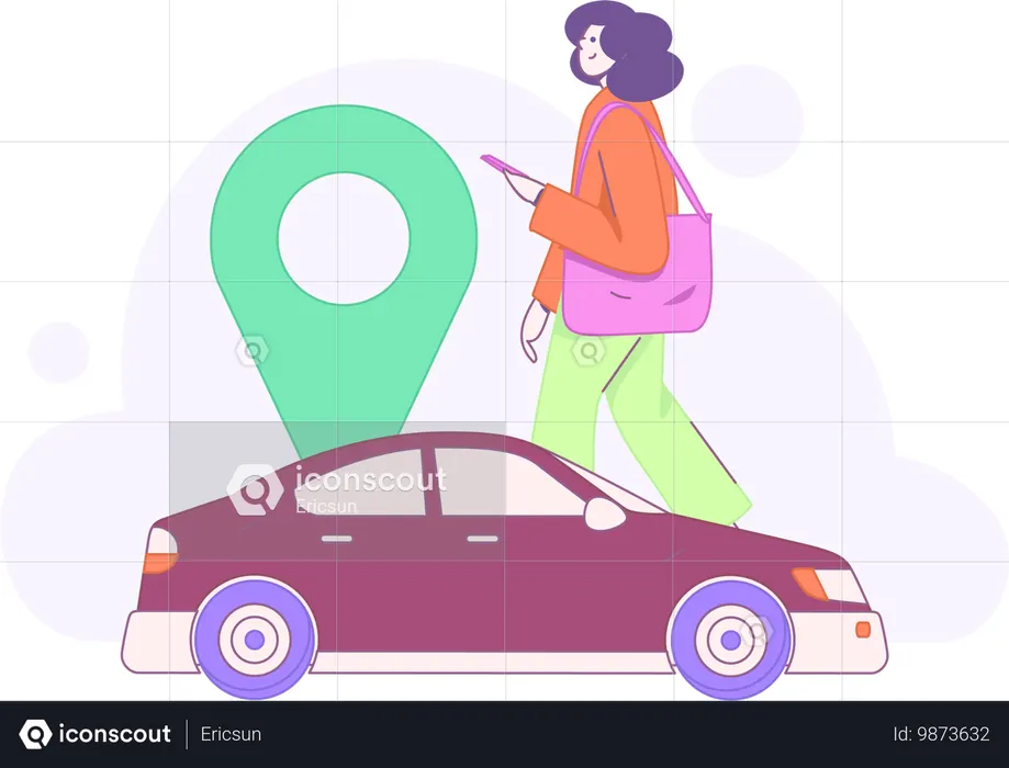 Service de taxi  Illustration