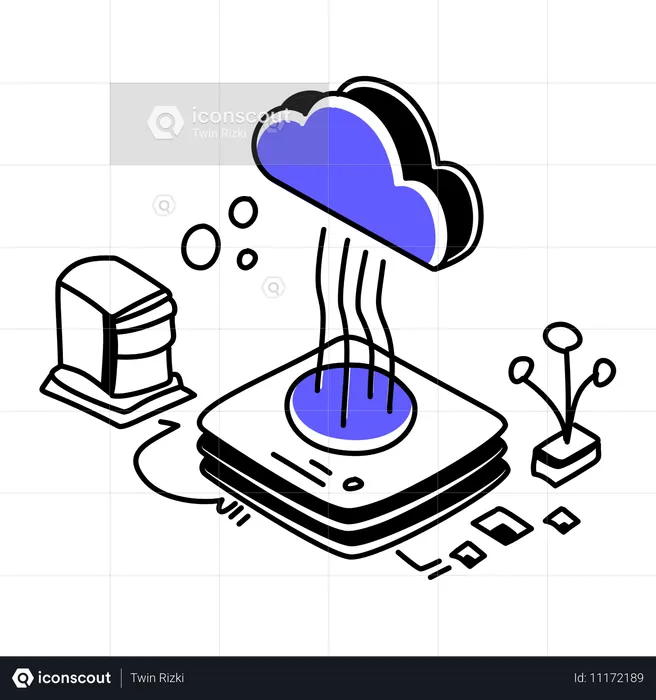 Service de cloud computing  Illustration