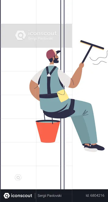 Service de lavage de vitres  Illustration