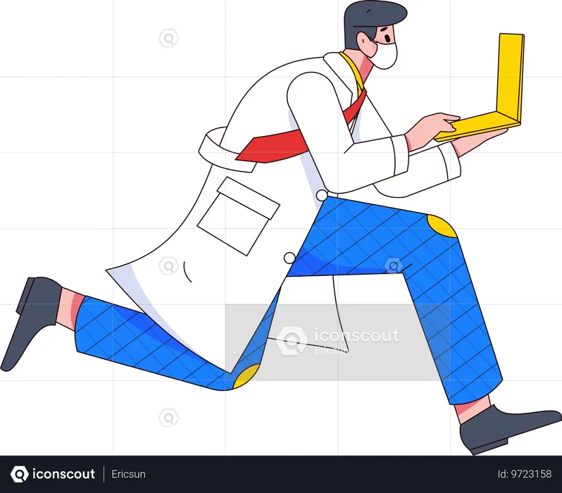 Service de médecin en ligne  Illustration