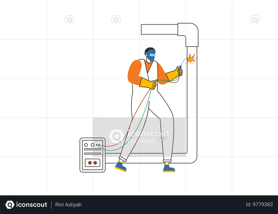 Service de soudage de pipeline  Illustration