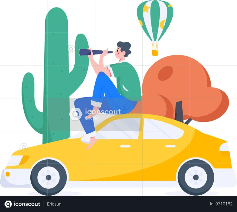 Service de taxi  Illustration