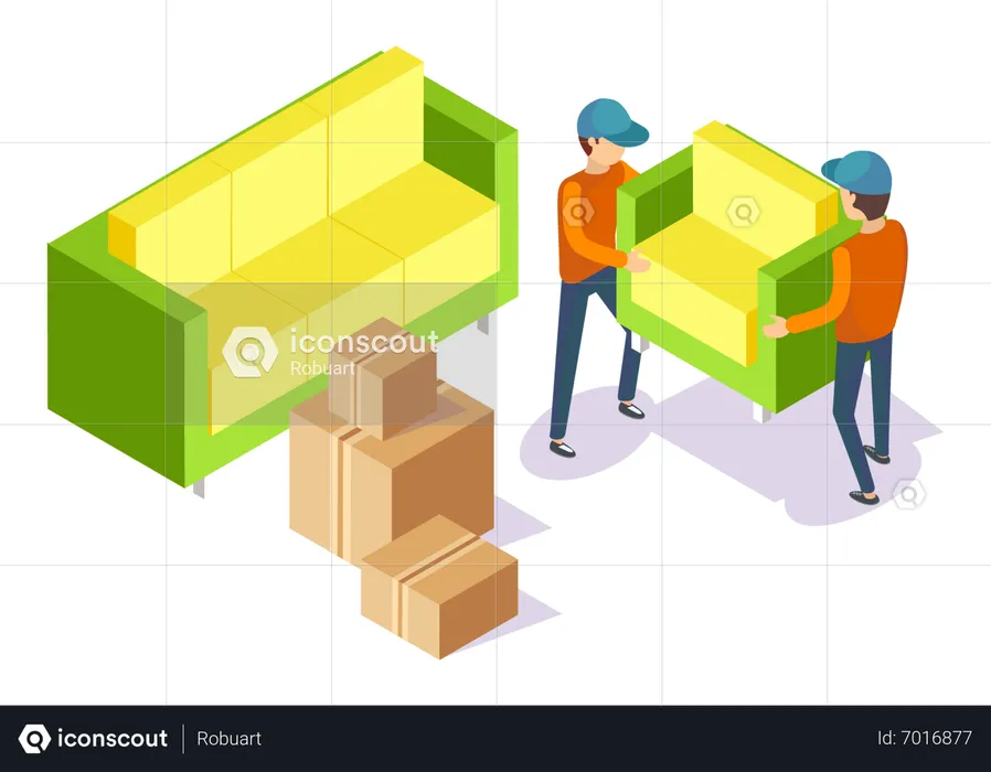 Service de déménagement à domicile  Illustration