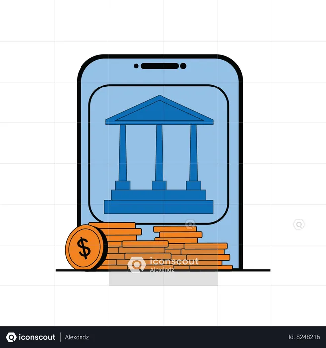 Les services bancaires mobiles  Illustration