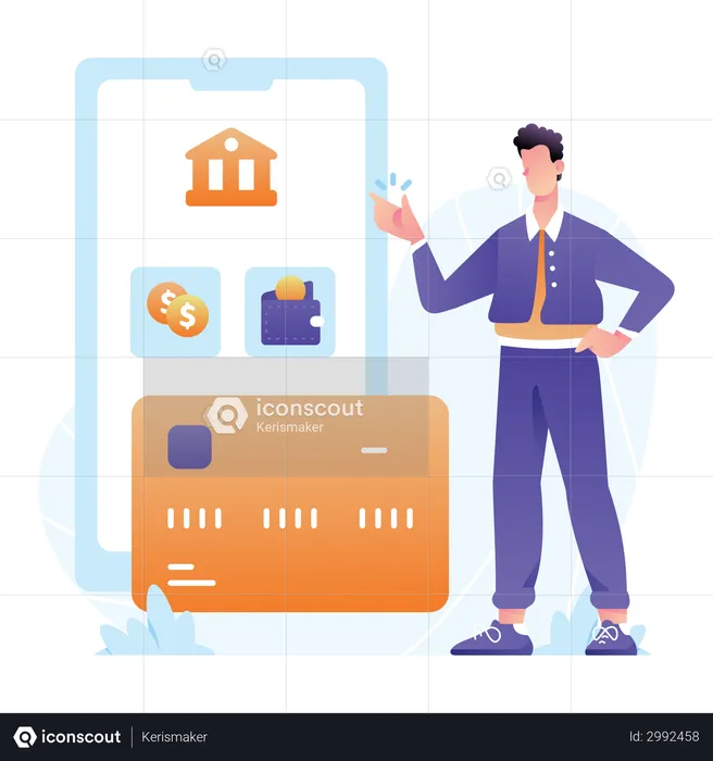 Les services bancaires mobiles  Illustration