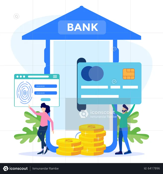 Les services bancaires mobiles  Illustration
