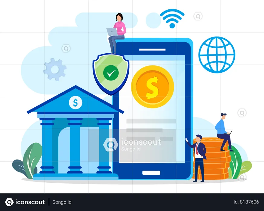 Services bancaires sur Internet  Illustration