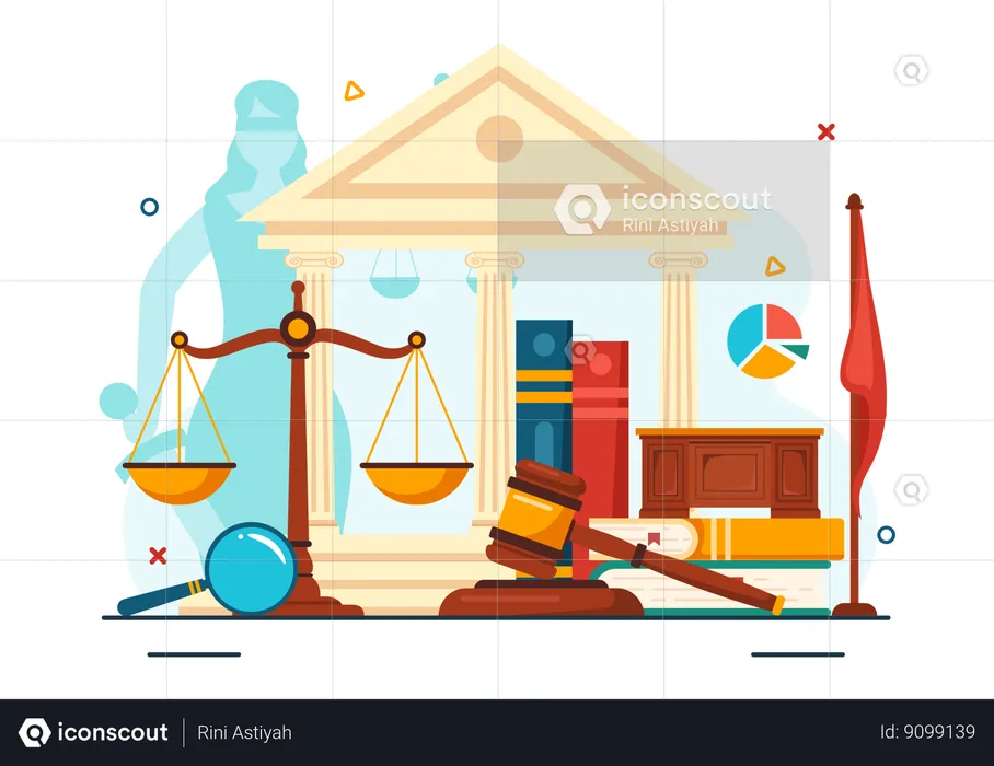 Services de cabinet d'avocats et cabinet d'avocats  Illustration