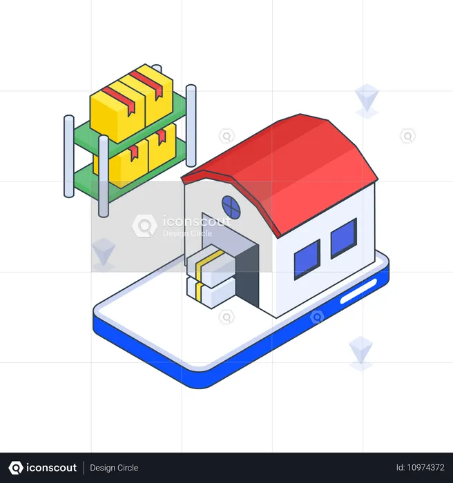 Servicio de almacén en línea  Ilustración