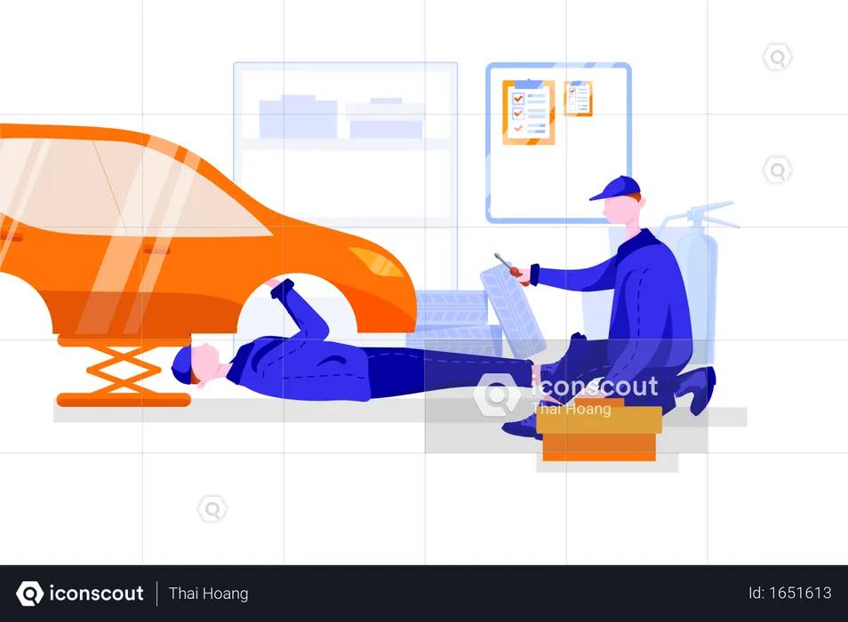 Servicio de auto  Illustration