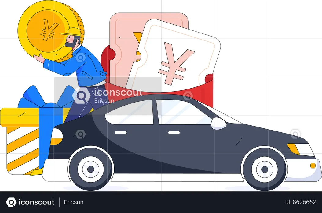 Servicio de taxi  Ilustración