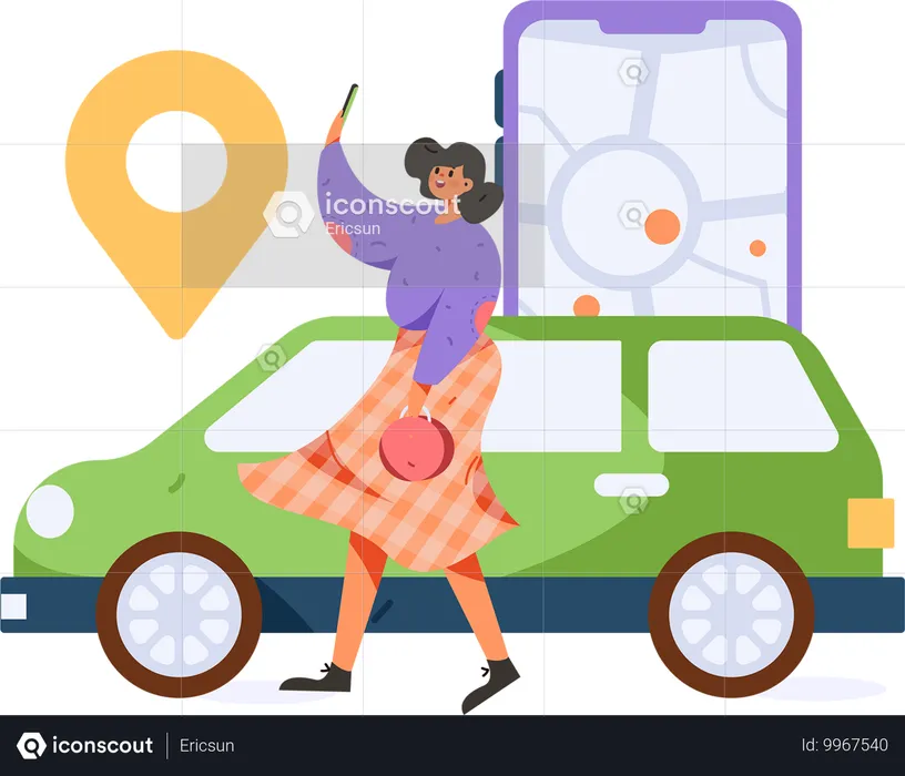 Servicio de taxi  Ilustración