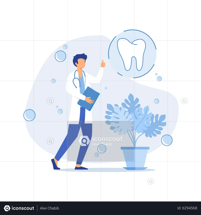 Servicio dental privado  Ilustración