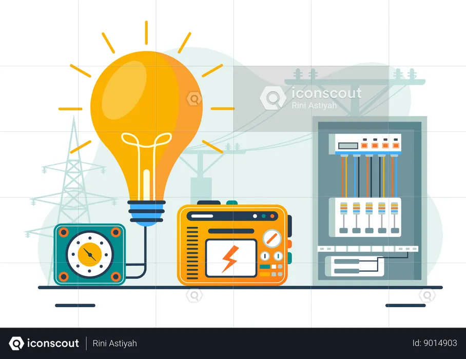 Servicio de energía eléctrica  Ilustración