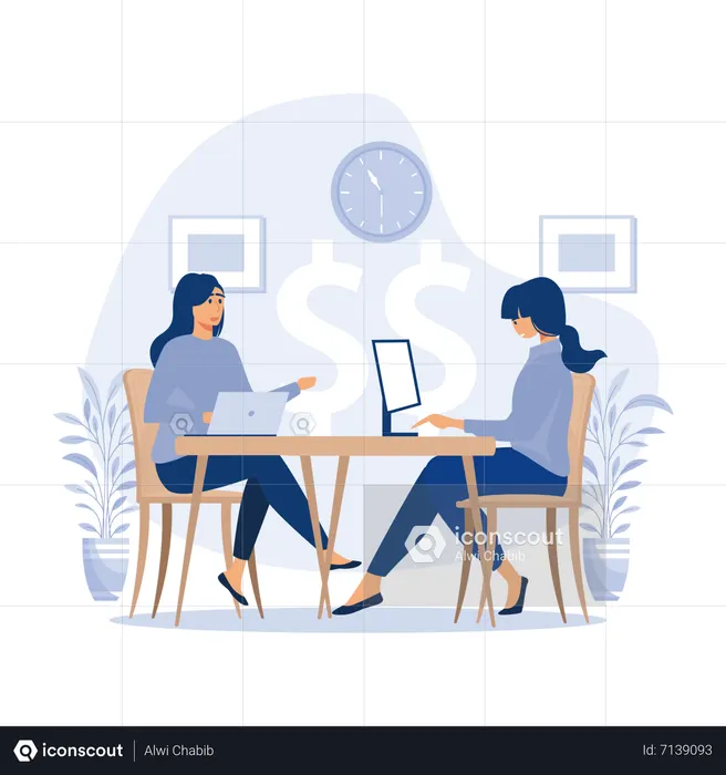 Servicios bancarios para empresas  Ilustración