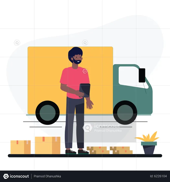 Serviço de entrega  Ilustração