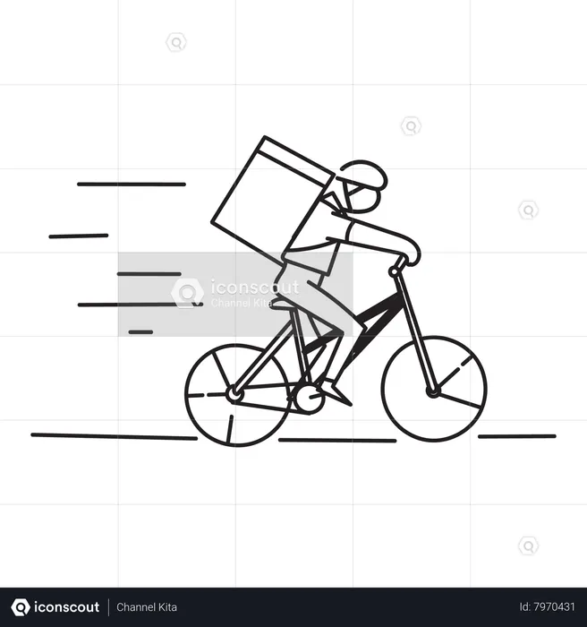 Serviço de entrega de bicicletas  Ilustração