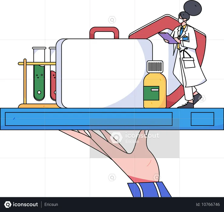 Serviço médico on-line  Ilustração