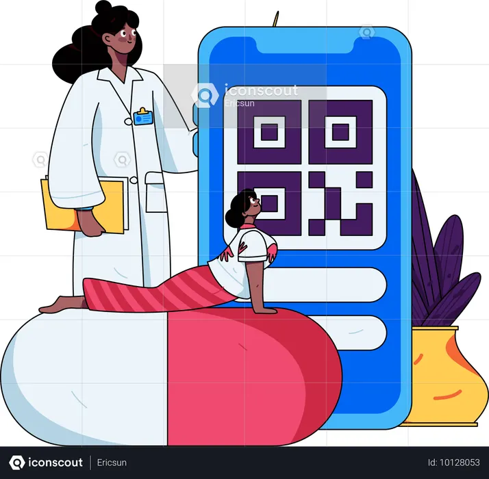 Serviços médicos on-line  Ilustração