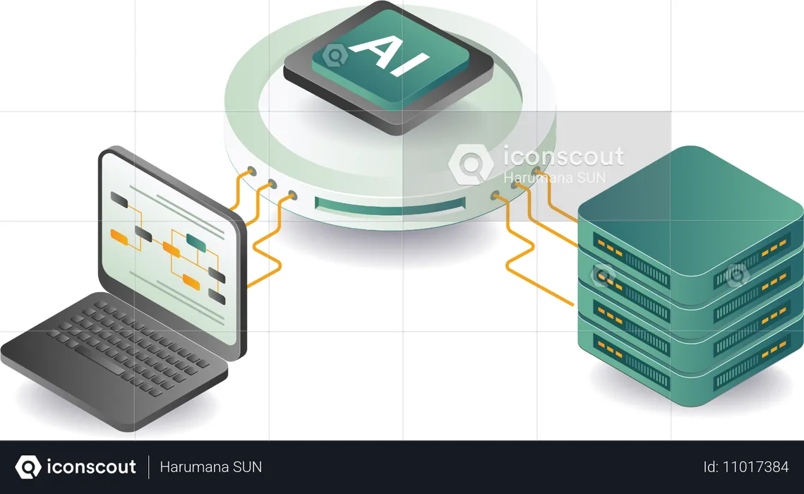 Servidor de IA  Ilustración