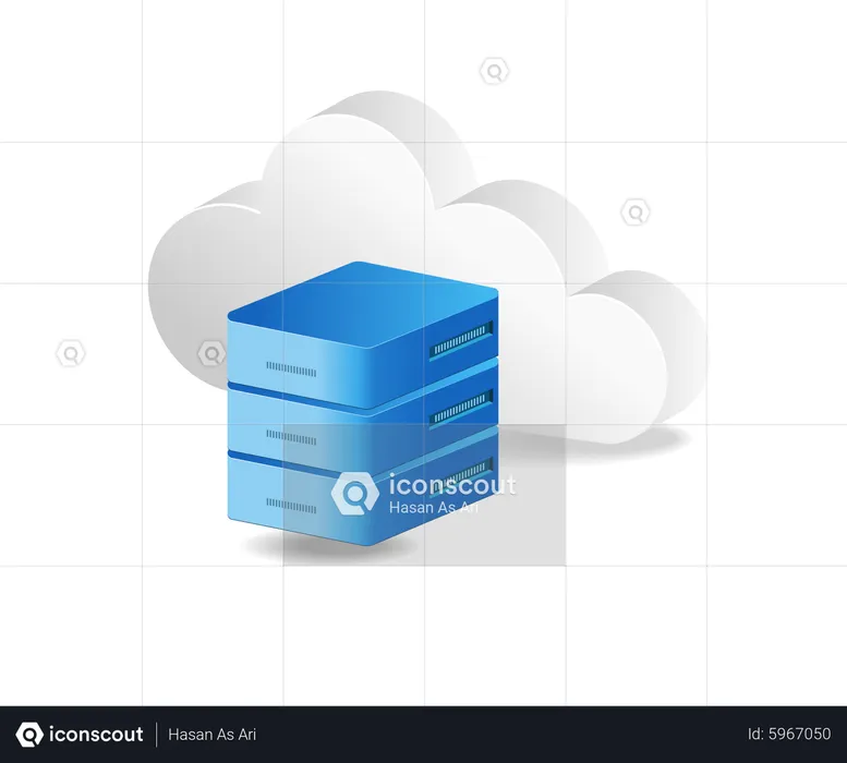 Servidor em nuvem  Ilustração